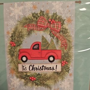 Large Christmas porch flag